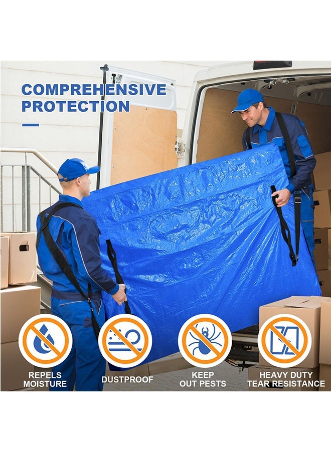 JCB CHIC Mattress Bags for Moving and Storage，Waterproof Mattress Cover，Mattress Storage Cover With Dual Zippers and Strong Carrying Handles，Reusable Mattress Moving Bags(Suitable for 2M mattresses) - Image 5